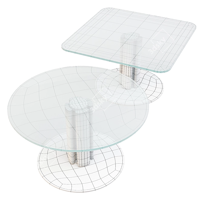 Quadrifoglio Table: Elegant Side Tables 3D model image 5