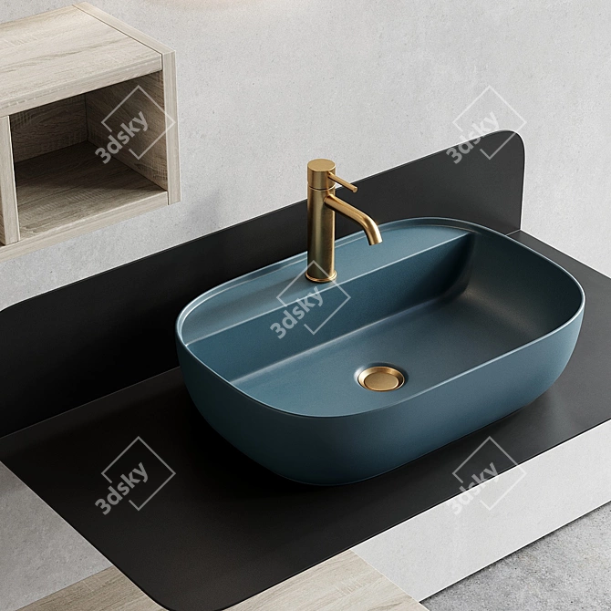Scarabeo Plana Ceramic Vanity Unit Set 3D model image 2