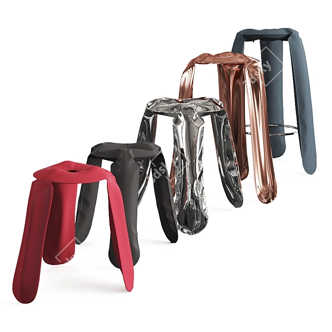 Zieta Plopp: Innovative, Iconic Stool 3D model image 3