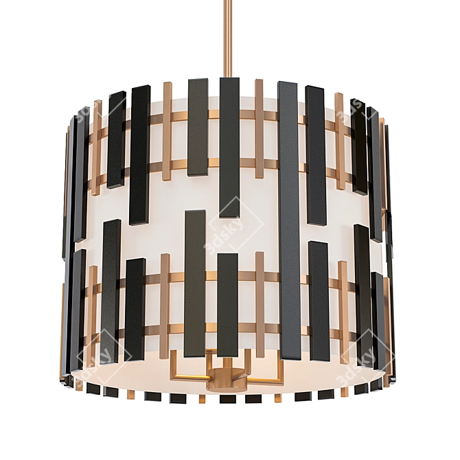 Elegant Myers 4-Light Pendant 3D model image 1