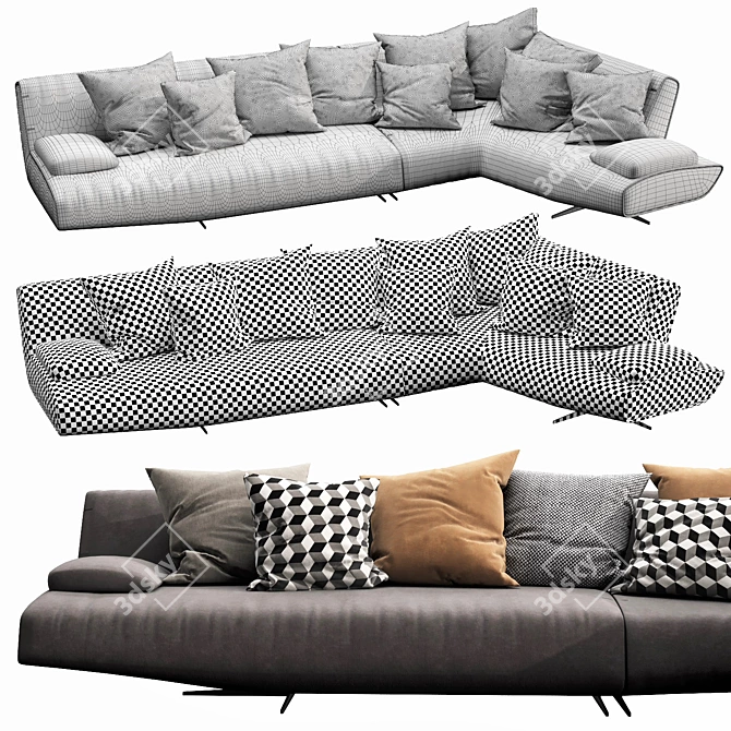 Sydney Polyform: Modern Modular Sofa Solution 3D model image 3