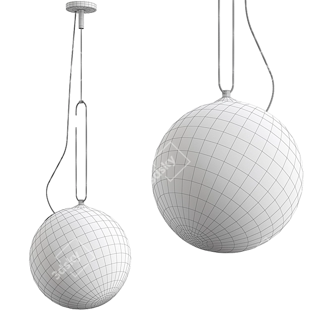 Elegant Pendant Light: Siril 3D model image 2