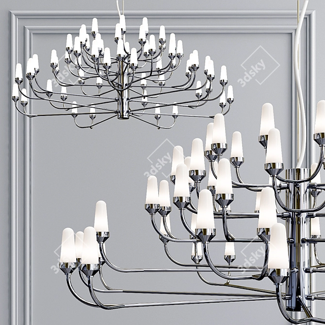 Modern Elegance: Candela LED Chandelier 3D model image 1