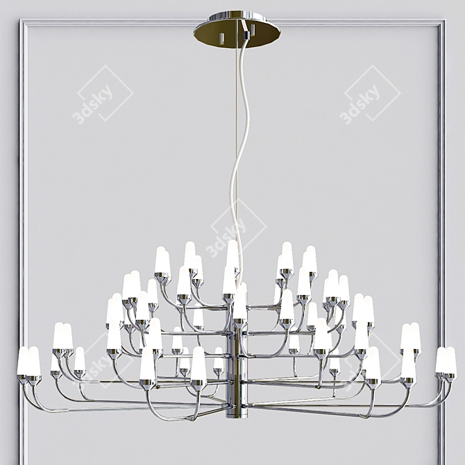 Modern Elegance: Candela LED Chandelier 3D model image 2