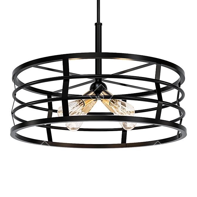 Remix Black Pendant Lights 3D model image 1