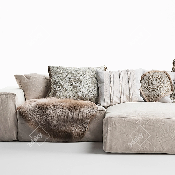 Modern Hendrix Sofa: Luxurious, Stylish & Spacious 3D model image 4