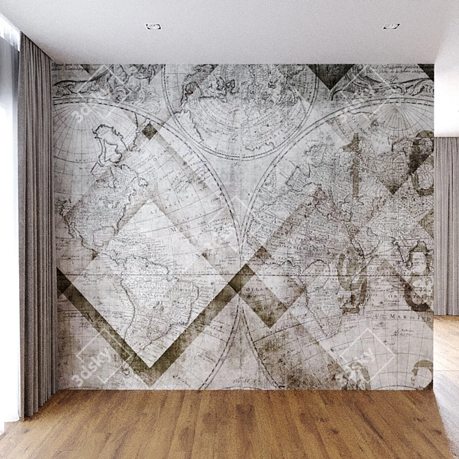 Wall Material Fragment: Transform Your Space 3D model image 2