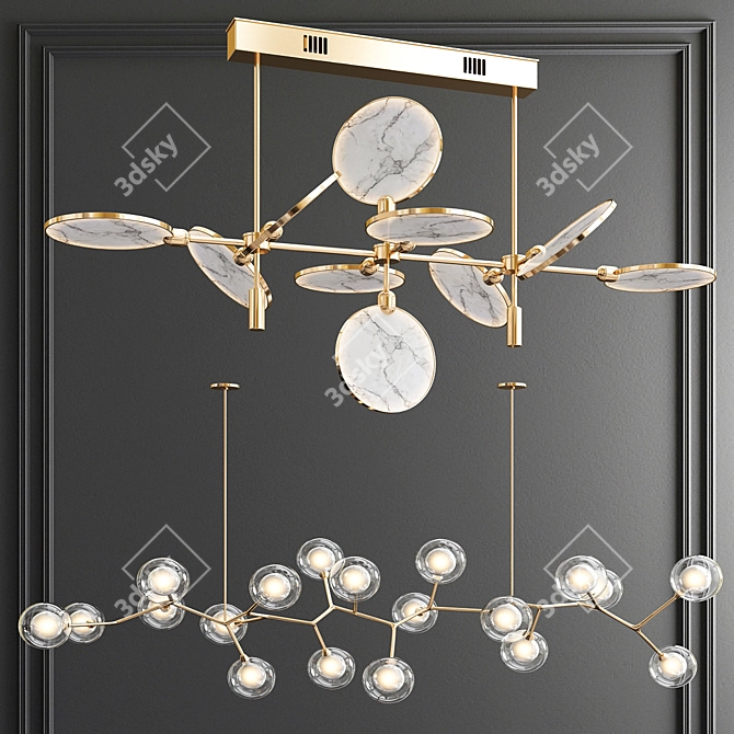 Ethereal Nebula & Giffin Chandelier 3D model image 1