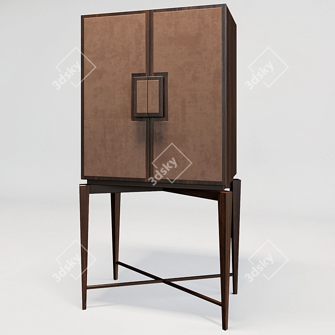 Elegant Fullerton High Cabinet 3D model image 1