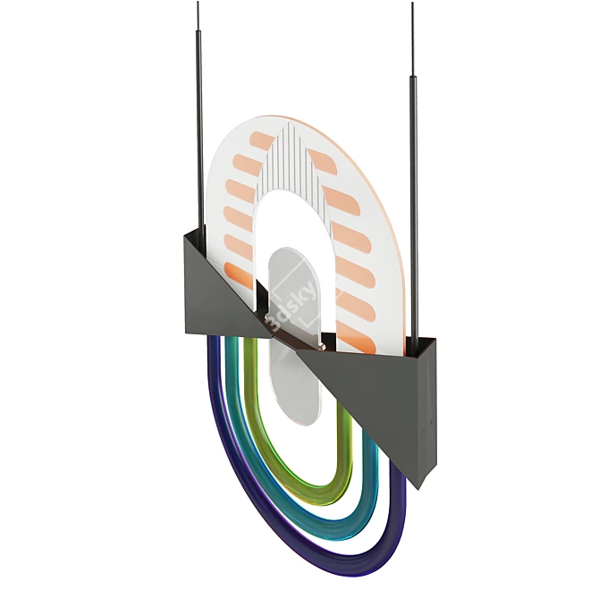 Ethereal Miami Chandelier: a Masterpiece by Il Fanale 3D model image 3