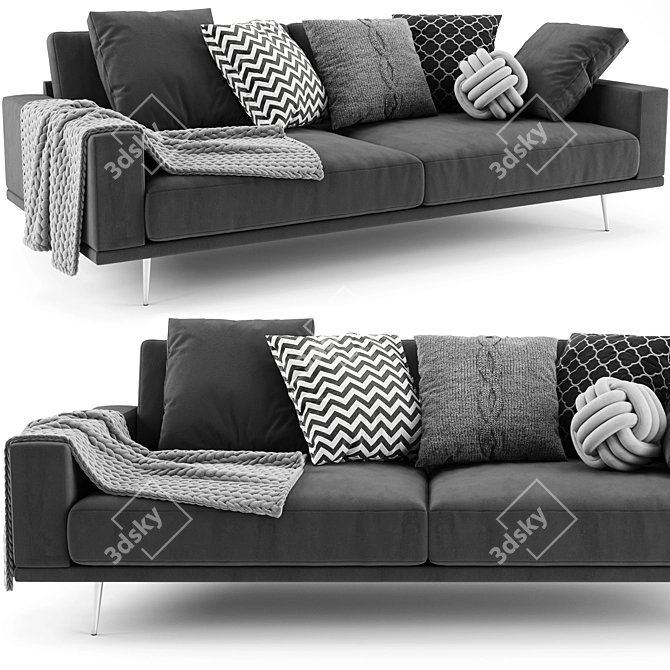 BoConcept Carlton Sofa: Sleek & Stylish Design 3D model image 1