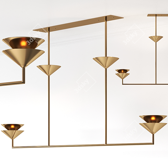 Volker Haug Balanced Stack LED Chandelier 3D model image 1