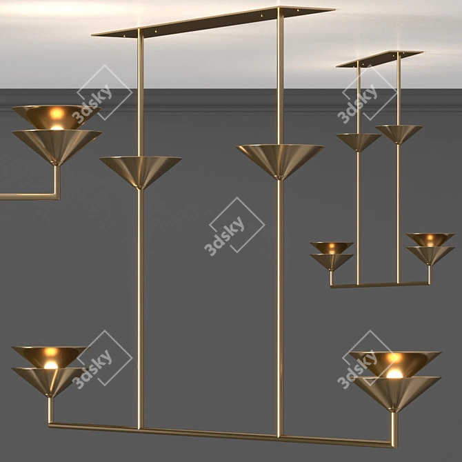 Volker Haug Balanced Stack LED Chandelier 3D model image 4