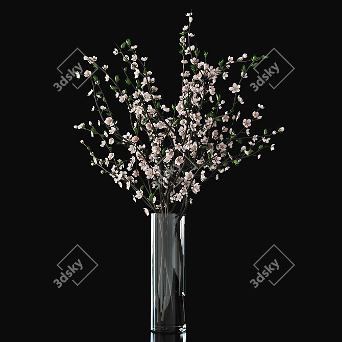 Blossom Plum Vase 3D model image 3