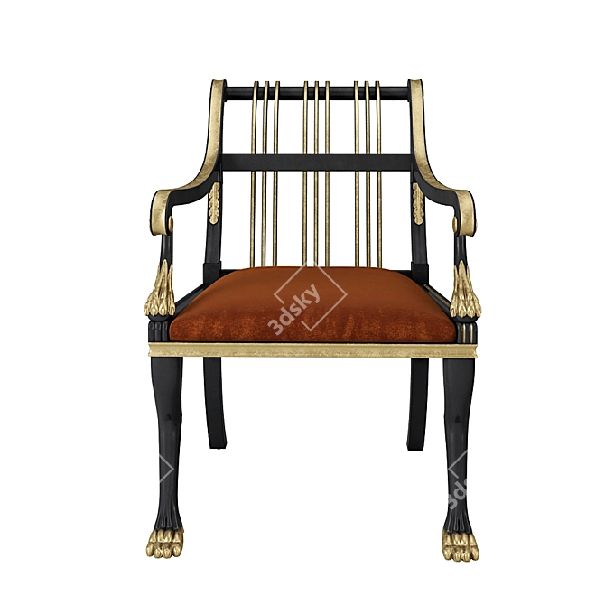 Elegant Brighton Armchair: Classic Comfort 3D model image 2