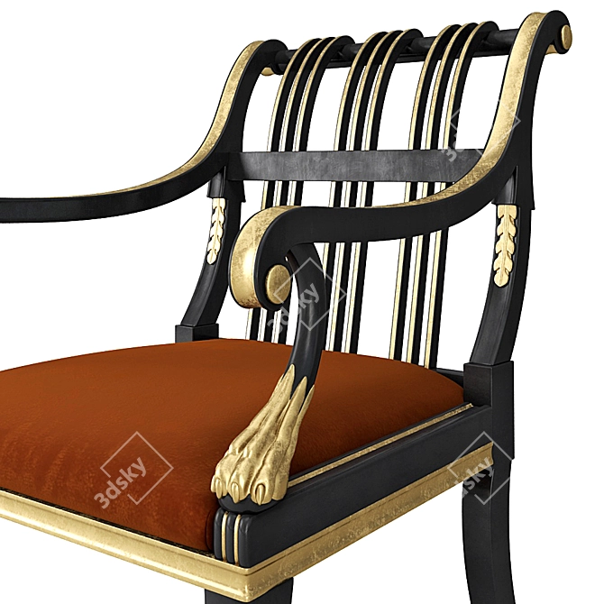 Elegant Brighton Armchair: Classic Comfort 3D model image 3