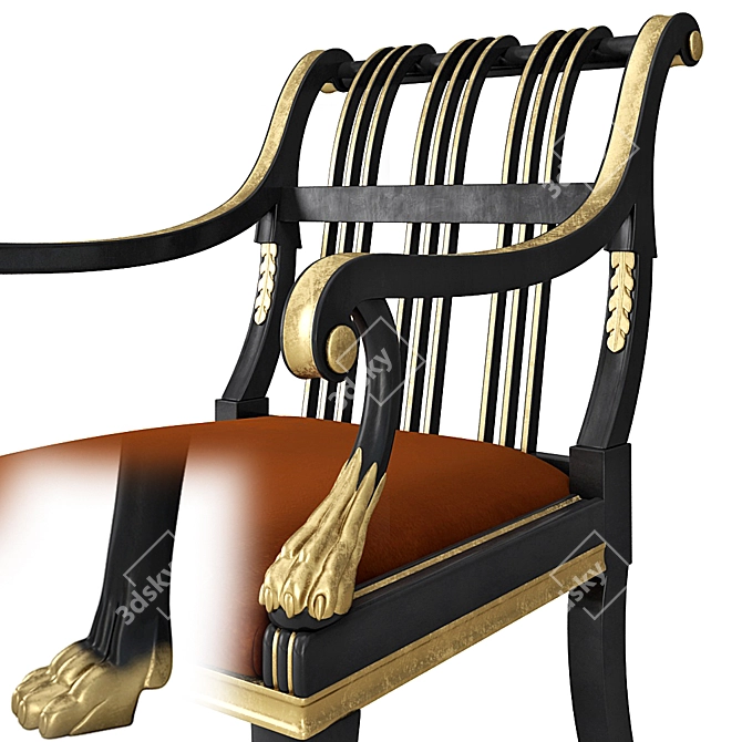 Elegant Brighton Armchair: Classic Comfort 3D model image 4