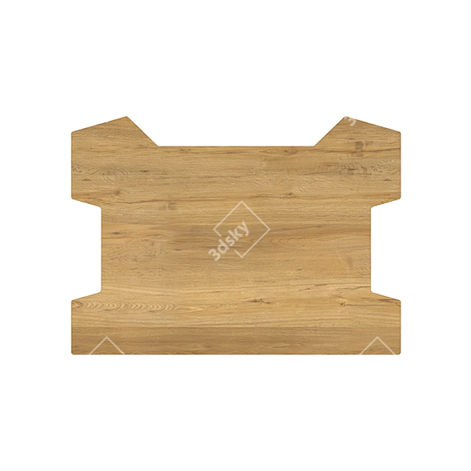 Ocean Wood Cutting Board 3D model image 1