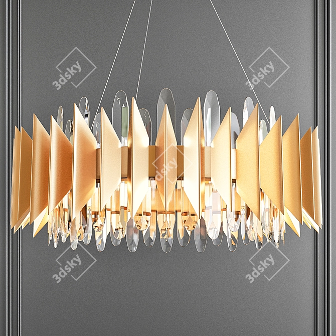 Elegant Crystal Chandelier 3D model image 1