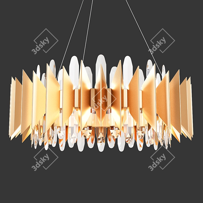Elegant Crystal Chandelier 3D model image 3