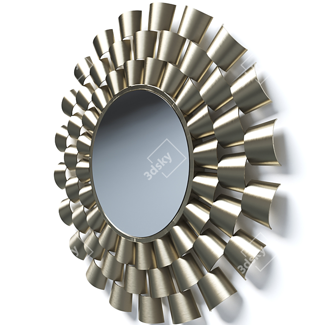 Vintage Sun Mirror by Nelwyn LaRedoute 3D model image 2