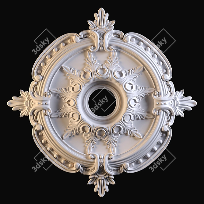 Elegant Rosette: Classic Decor 3D model image 1