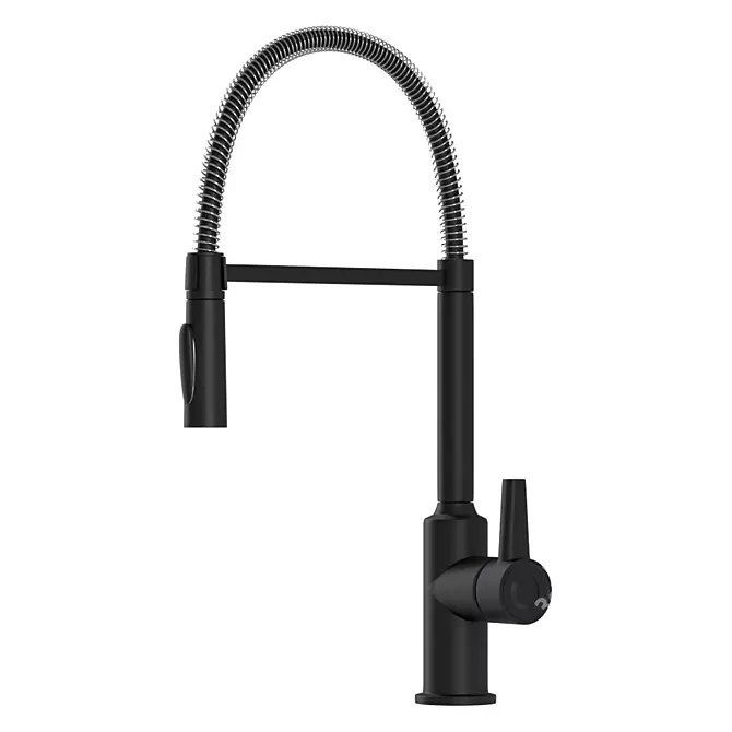 CERALOOK Black Chrome Kitchen Faucet 3D model image 2