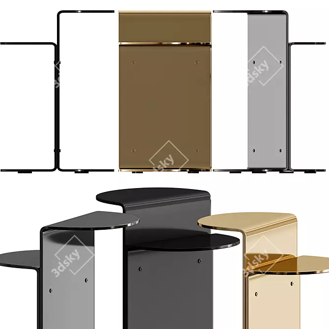 Sculptural Flirt Table: Elegant & Eye-catching 3D model image 2