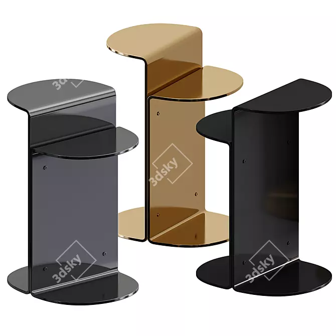 Sculptural Flirt Table: Elegant & Eye-catching 3D model image 3
