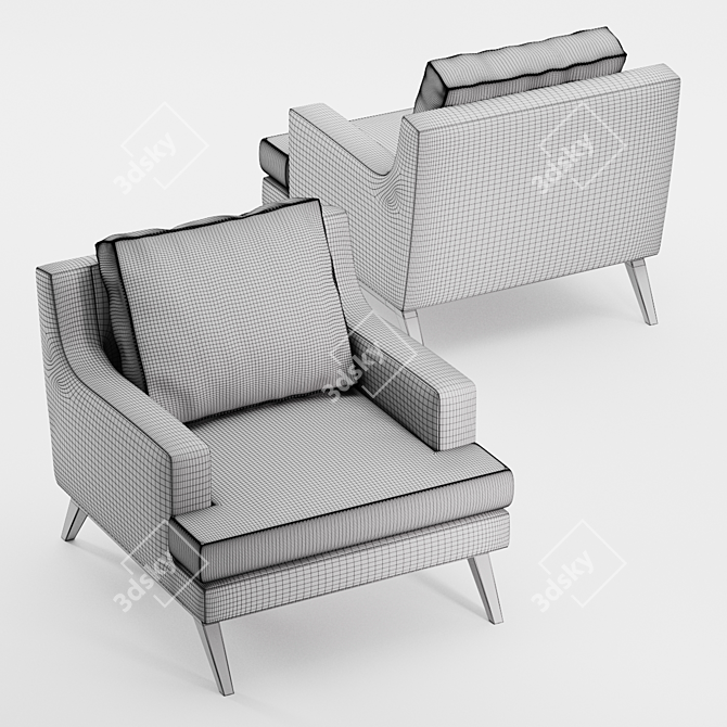 Stylish Belem Armchair by Ligne Roset 3D model image 3