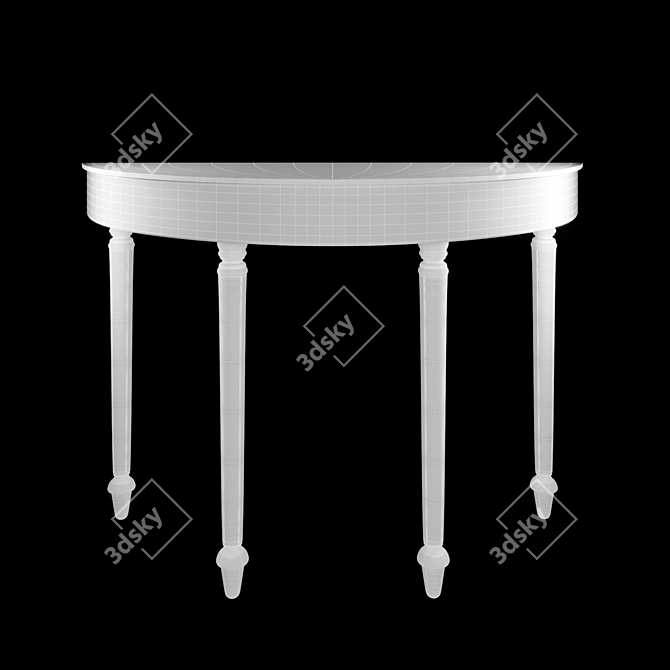 Blue Embossed Bone Inlay Console 3D model image 2