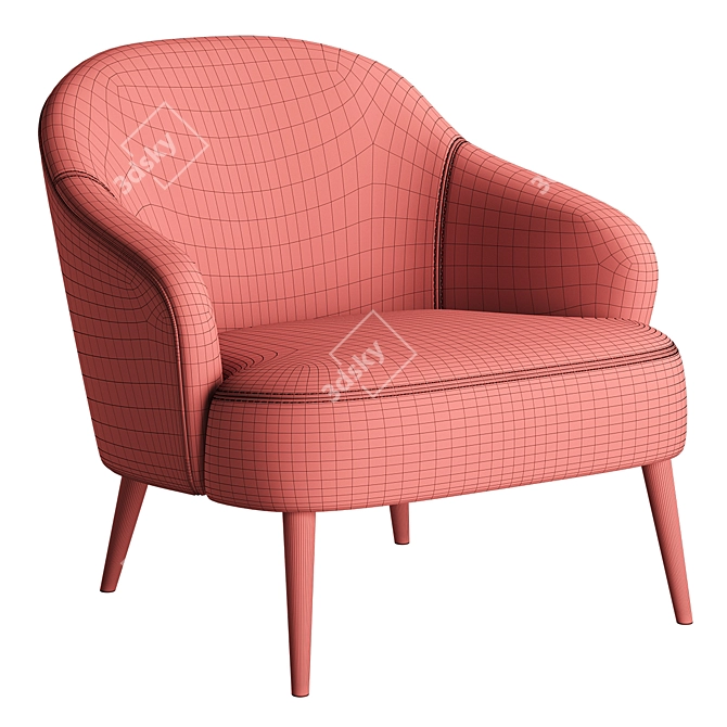 Cozy Liam Armchair: Perfect Blend of Style and Comfort 3D model image 5