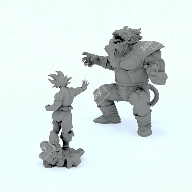 Goku STL 3D Model Lamp 3D model image 2