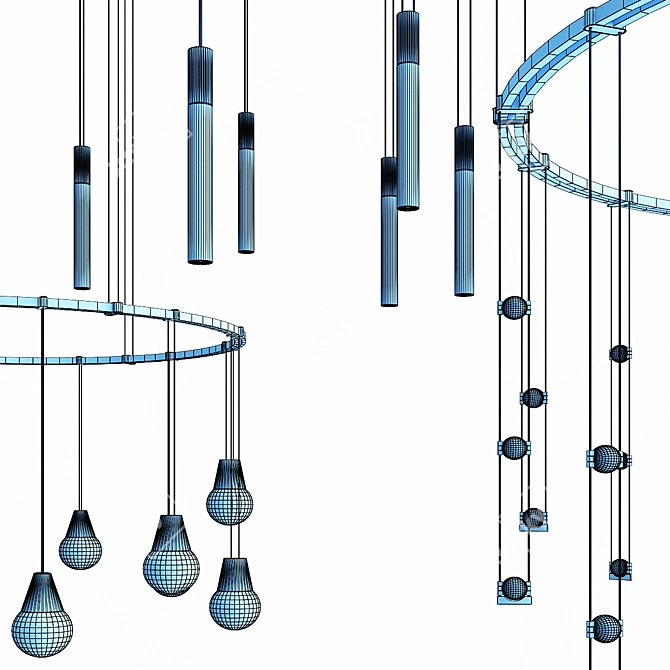 Sonneman Suspenders Pendant Lights 3D model image 4