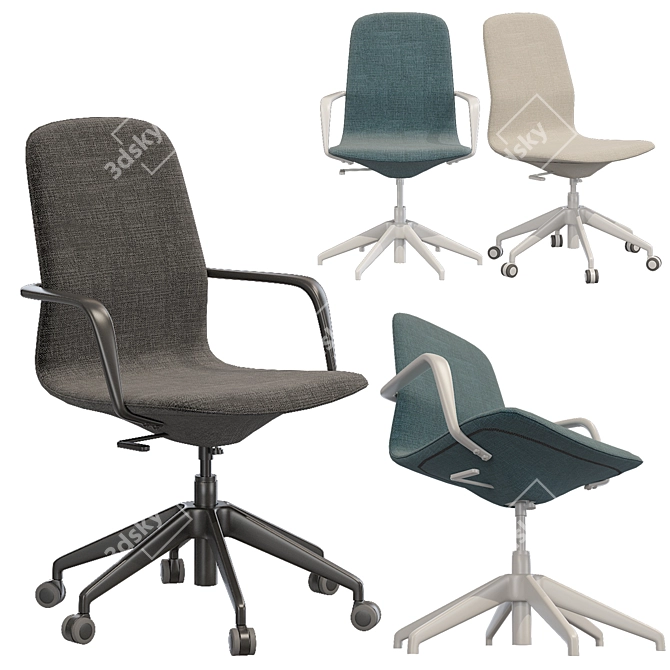 Ergonomic Office Chair: LANGFJALL 3D model image 1