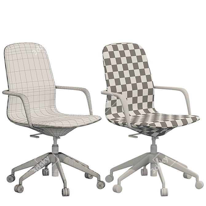 Ergonomic Office Chair: LANGFJALL 3D model image 3