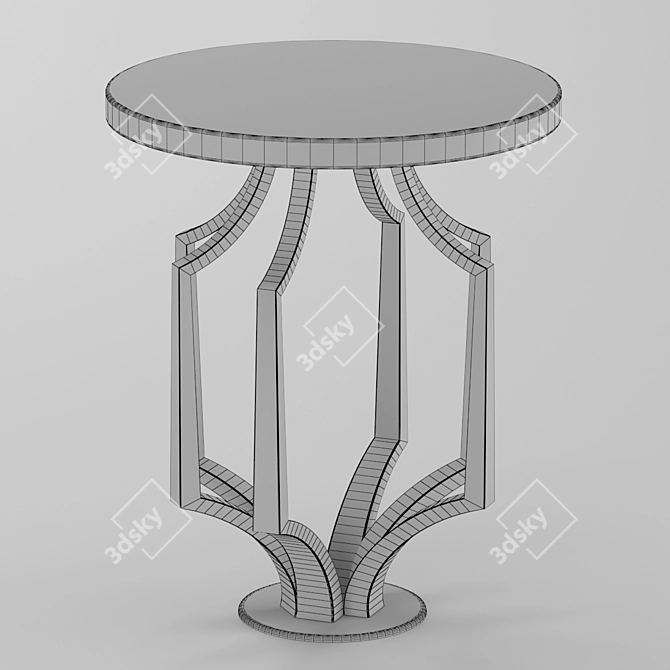 Modern Metal Coffee Table 3D model image 2