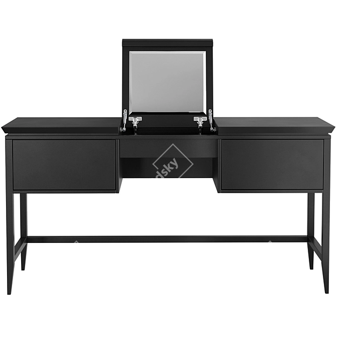 Austin Home Dressing Table with Mirror and Drawers 3D model image 2
