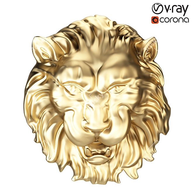  Majestic Lion Sculpture 3D model image 1