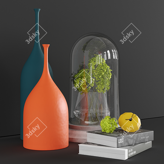 Gorgeous Hydrangea Decor Set 3D model image 3