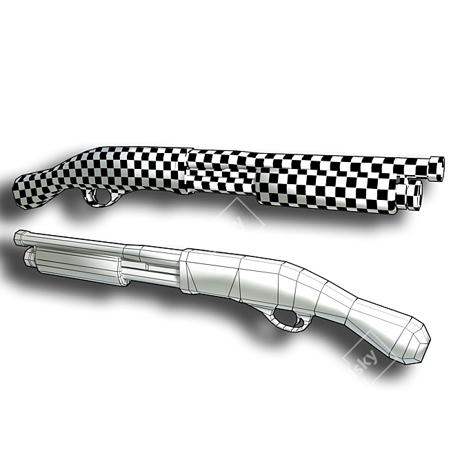 Precise Damage Shotgun 3D model image 4