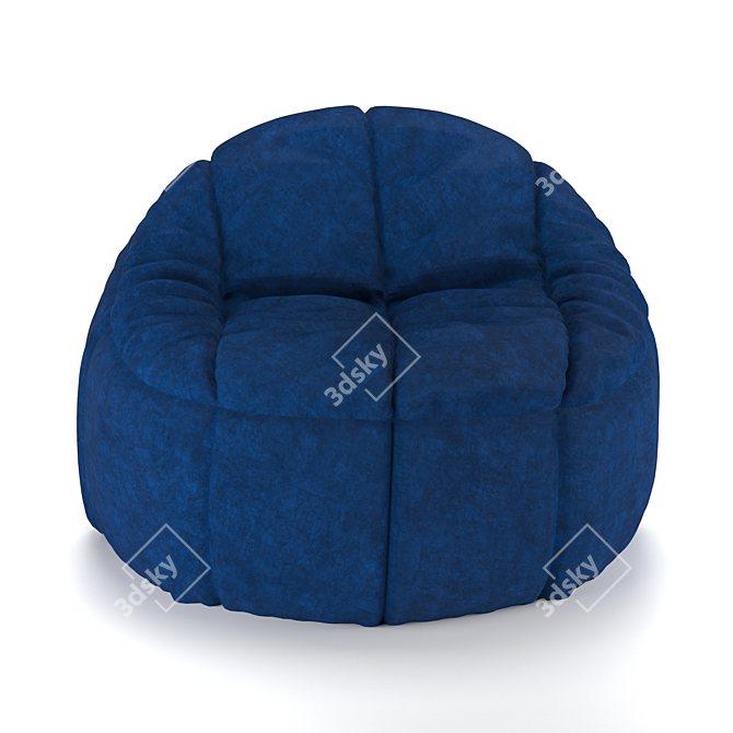 Cozy Lounge Armchair Puff 3D model image 2