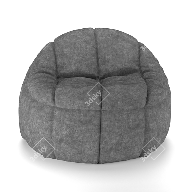 Cozy Lounge Armchair Puff 3D model image 3