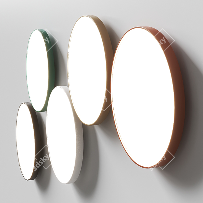 RIBAG PUNTO Mounted Wall Light - Sleek Swiss Design 3D model image 1