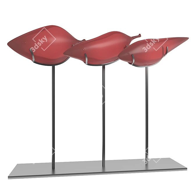 Fishy Table Decor: Unique and Eye-catching 3D model image 1