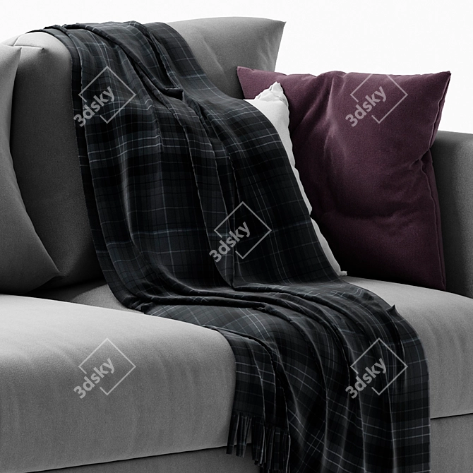 Elegant Ikea Finnala 3-Seater Sofa 3D model image 2