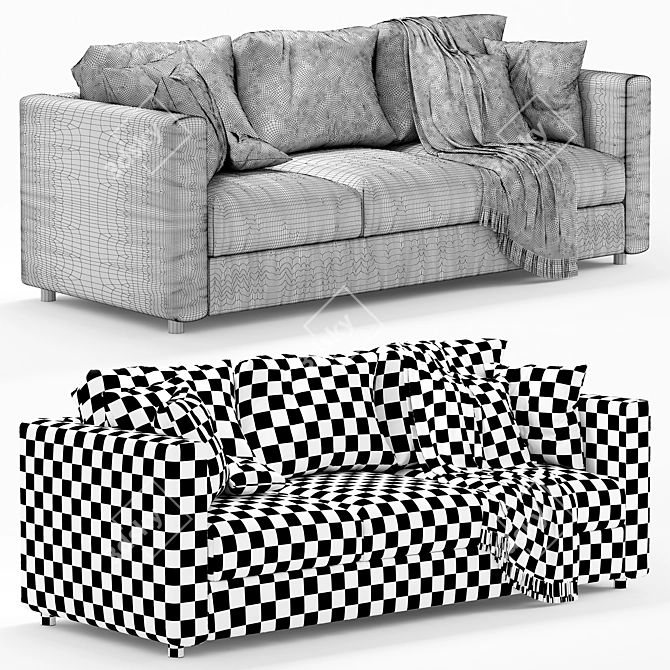 Elegant Ikea Finnala 3-Seater Sofa 3D model image 5