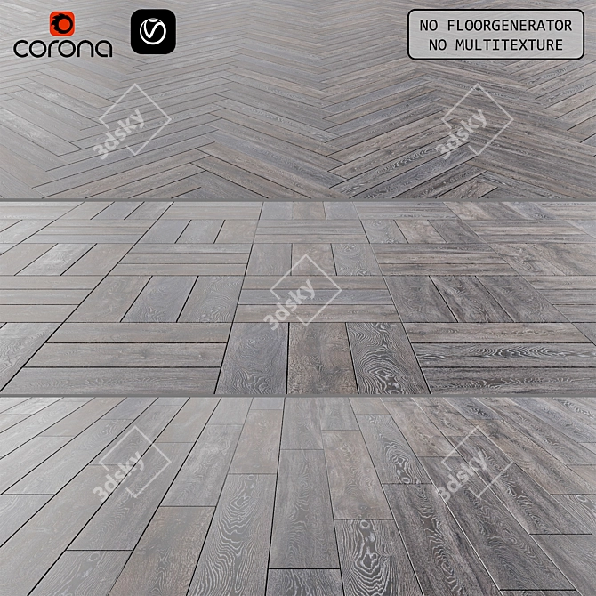 Versatile Laminate Flooring - 3 Layouts - Various Sizes 3D model image 1