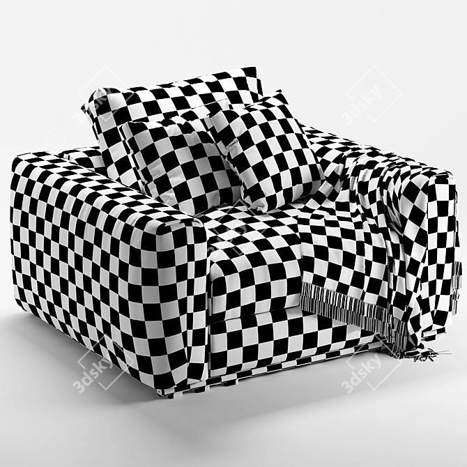 Elegant Asolo Armchair by Flexform 3D model image 4