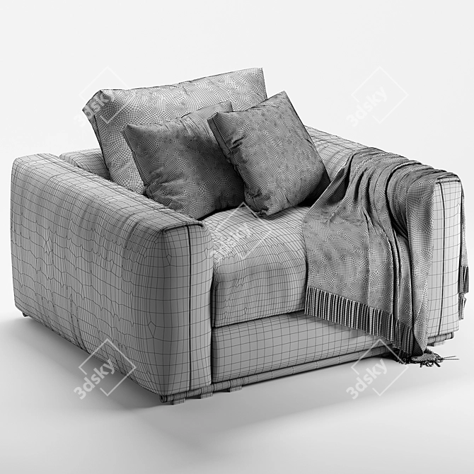 Elegant Asolo Armchair by Flexform 3D model image 5